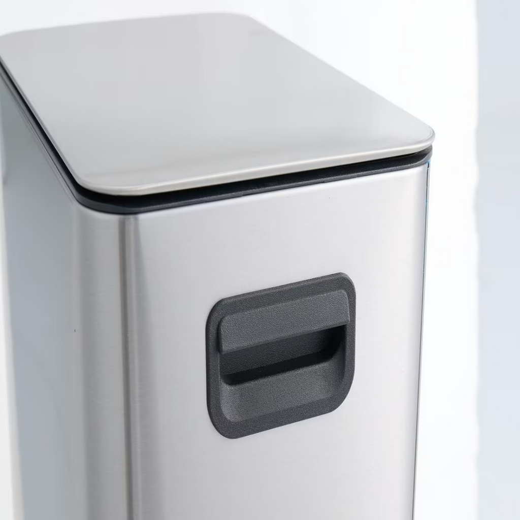 Stainless Steel Kitchen Trash Can (10 L, Steel Gray)