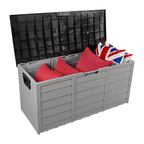 Outdoor Patio Storage Box, 75 Gallon (Black Lid)