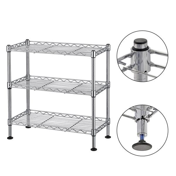 3-Tier Steel Counter & Cabinet Shelf