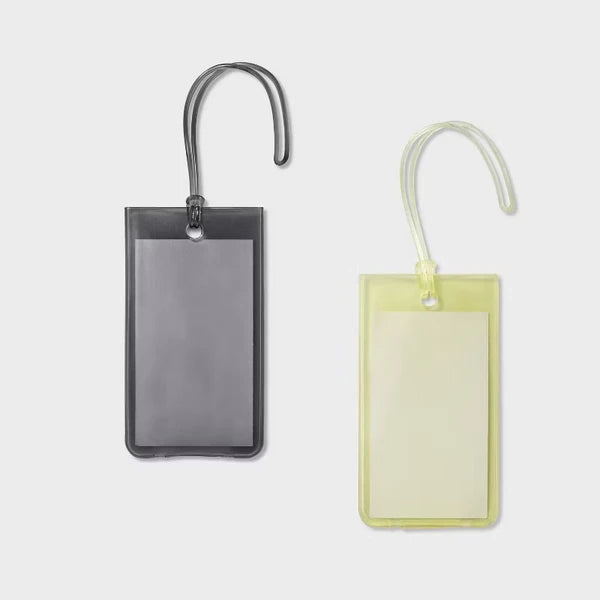 Clear Jelly Luggage Tags (Set of 2)