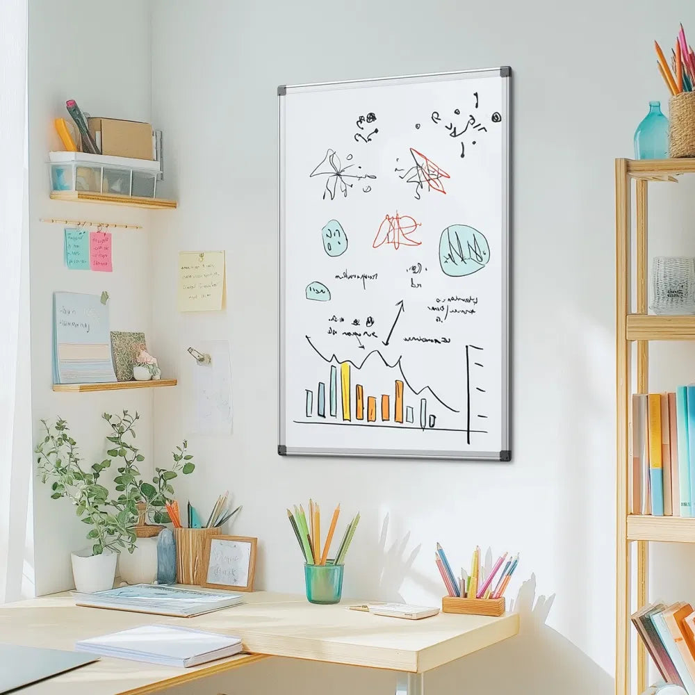 Magnetic Dry-Erase Board with Aluminum Frame (36 × 24 in)