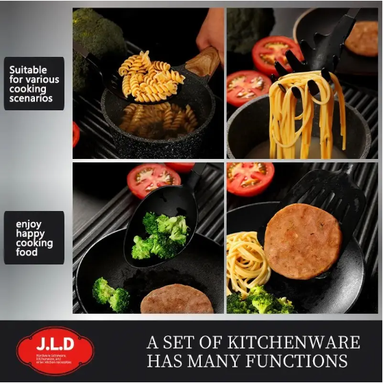 5-Piece Nylon Cooking Utensil Set with Steel Handles