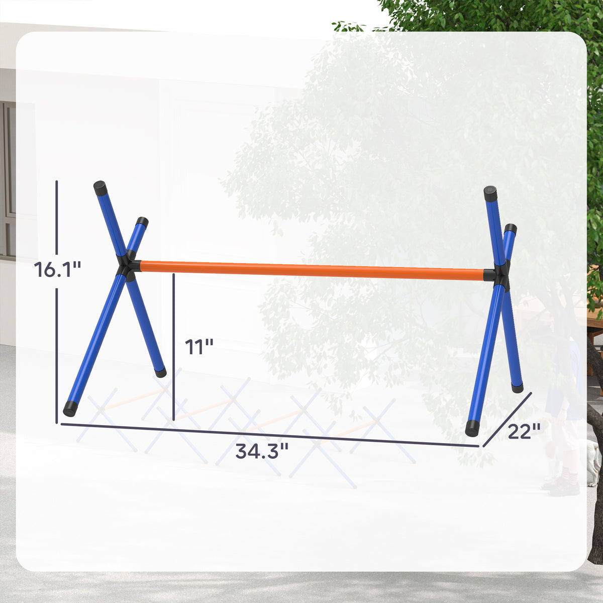 4-Piece Dog Agility Hurdle Set (Adjustable)