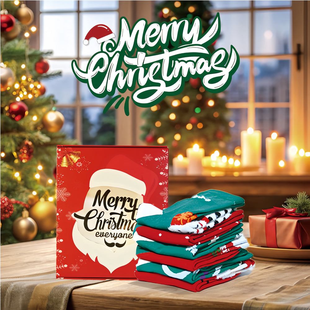 Christmas Stockings Gift Set: 6 Stockings, 6 Cards & Gift Box