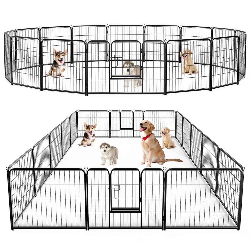 Metal Dog Playpen, 8 Panels with Door