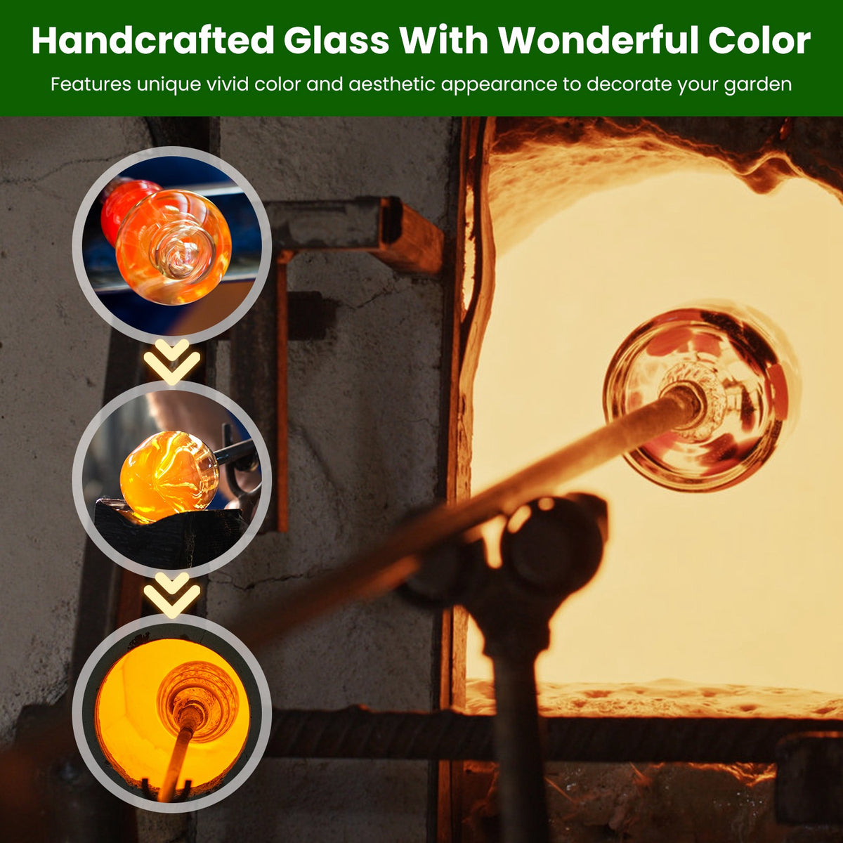 Hand-Blown Glass Hummingbird Feeder (33 oz)