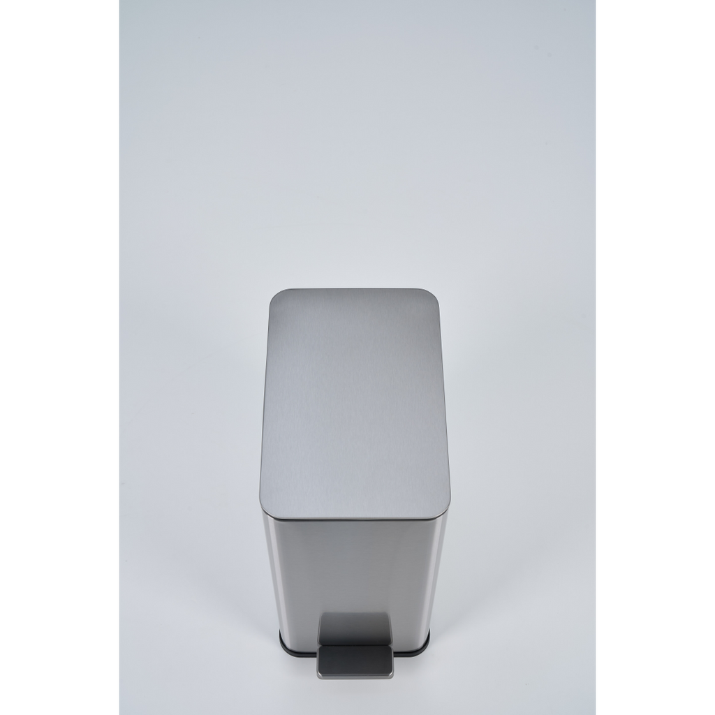 Stainless Steel Kitchen Trash Can (10 L, Steel Gray)