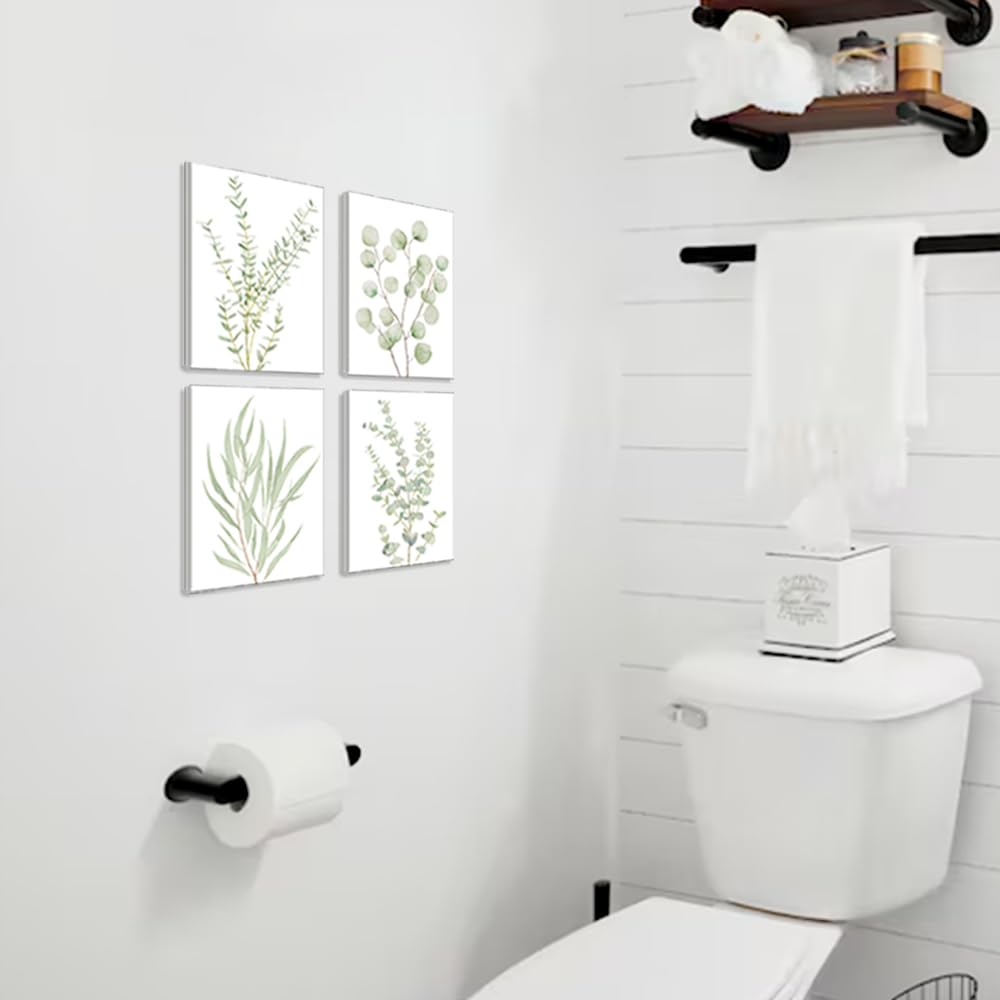 Botanical Canvas Wall Art, Set of 4 (8×10 in)