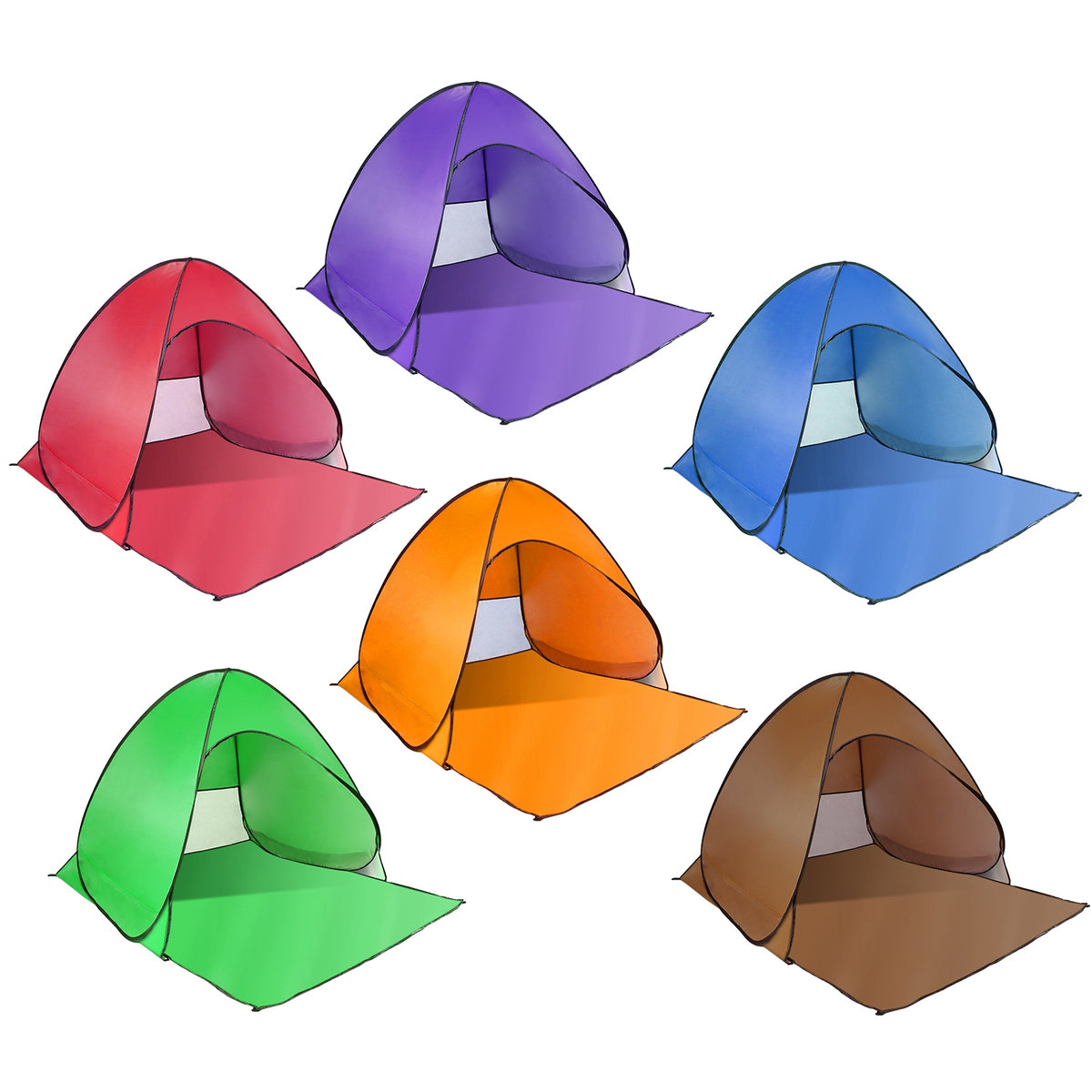 2–3 Person Pop-Up Beach Tent with Mesh Window