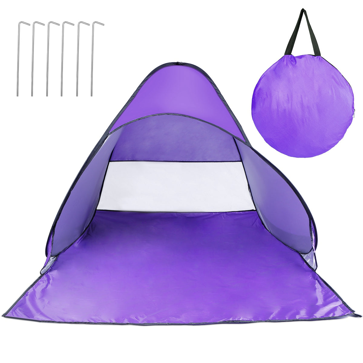 2–3 Person Pop-Up Beach Tent with Mesh Window
