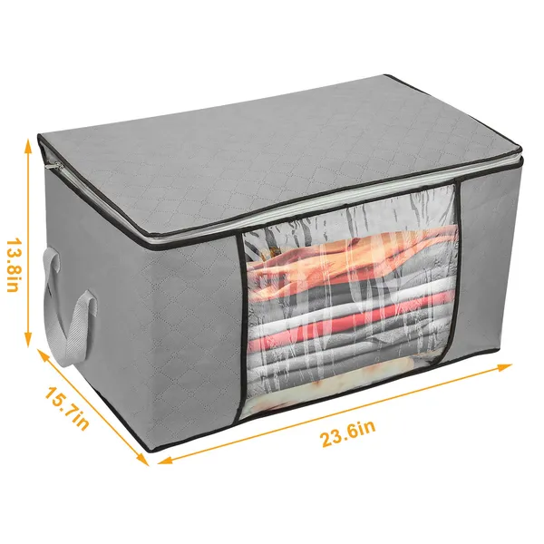 Foldable Clothes Storage Bags, 90 L (Set of 2)