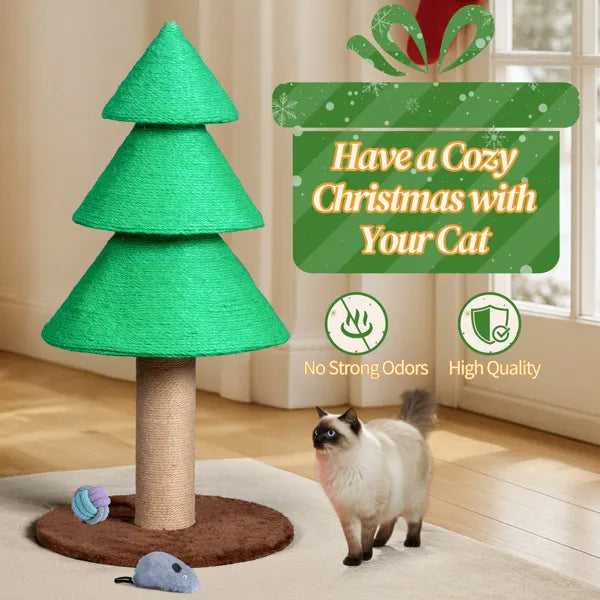 31.5 in Christmas Tree Cat Scratching Post