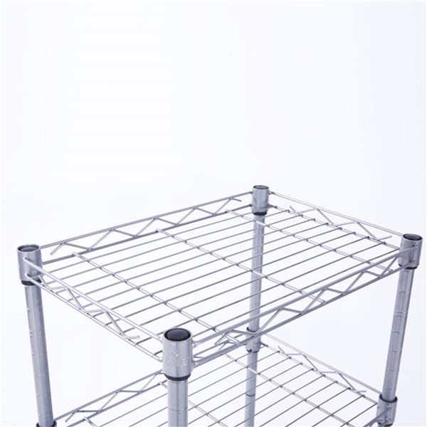 4-Shelf Metal Storage Rack (Silver Gray)