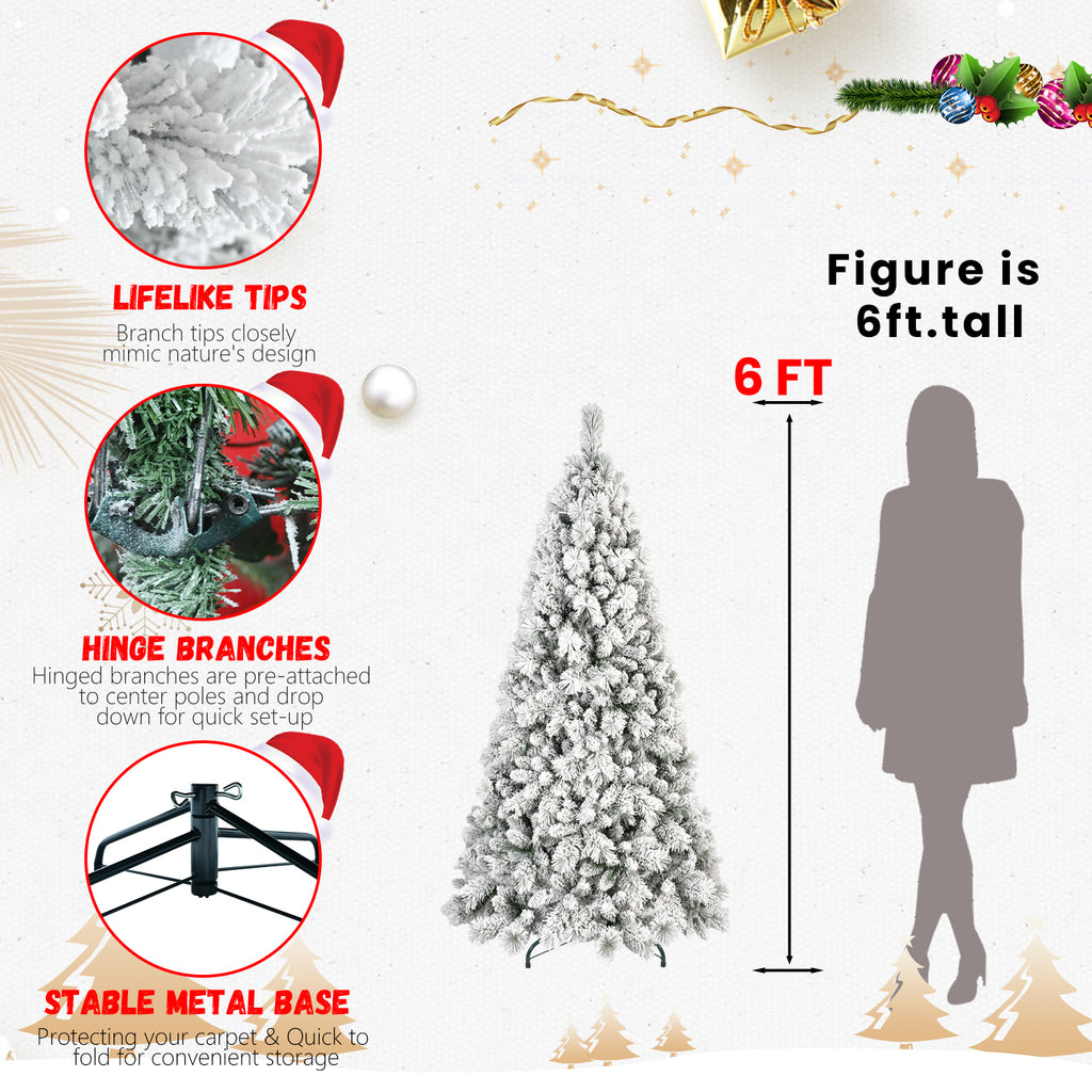 4 ft Flocked Artificial Christmas Tree