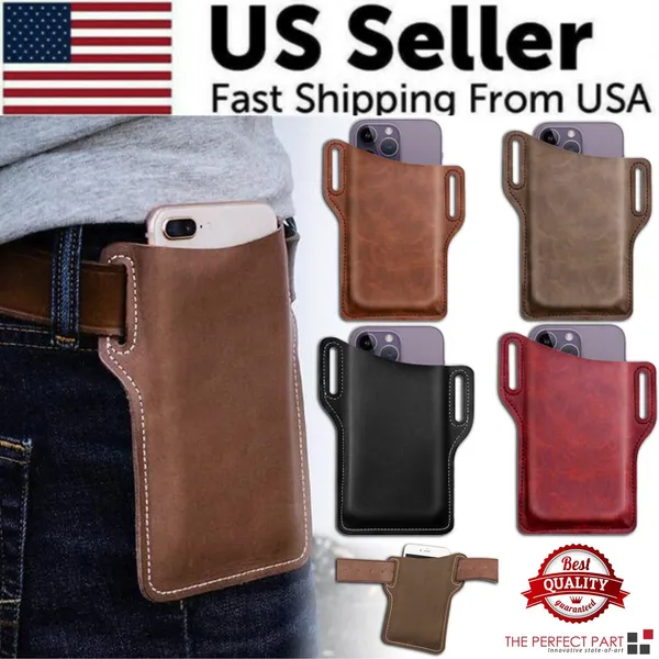 PU Leather Phone Belt Holster Pouch