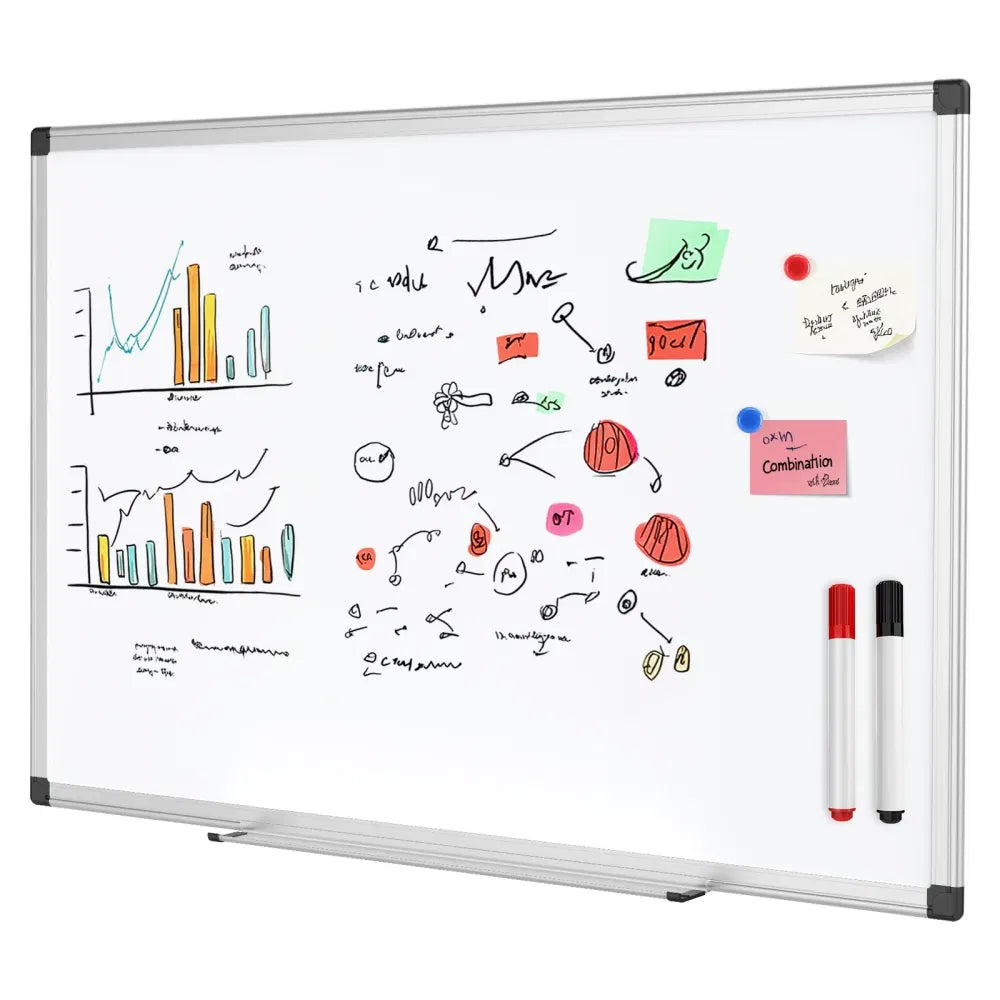 Magnetic Dry-Erase Board with Aluminum Frame (36 × 24 in)
