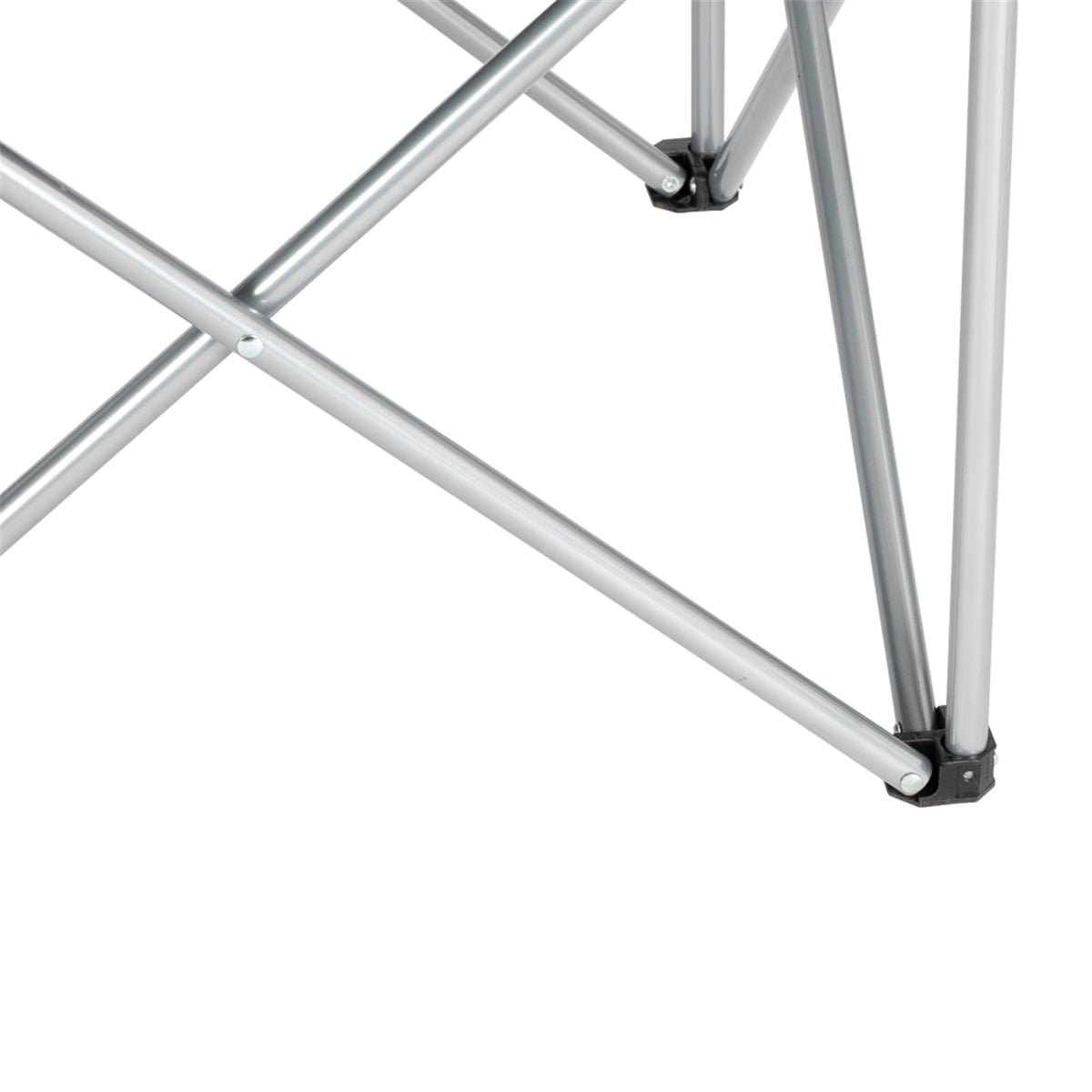 Folding Camping Chair, Iron Frame (Grey / Off-White)