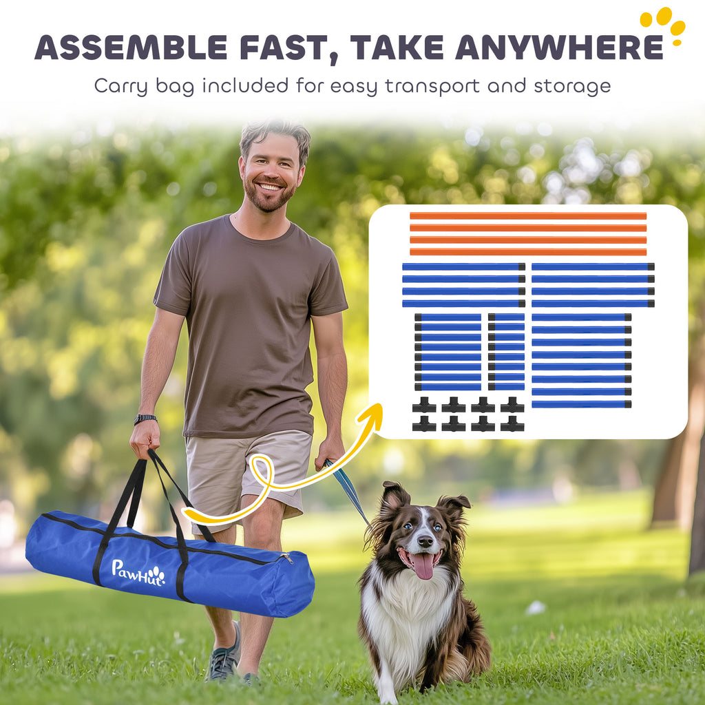 4-Piece Dog Agility Hurdle Set (Adjustable)