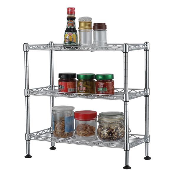 3-Tier Steel Counter & Cabinet Shelf