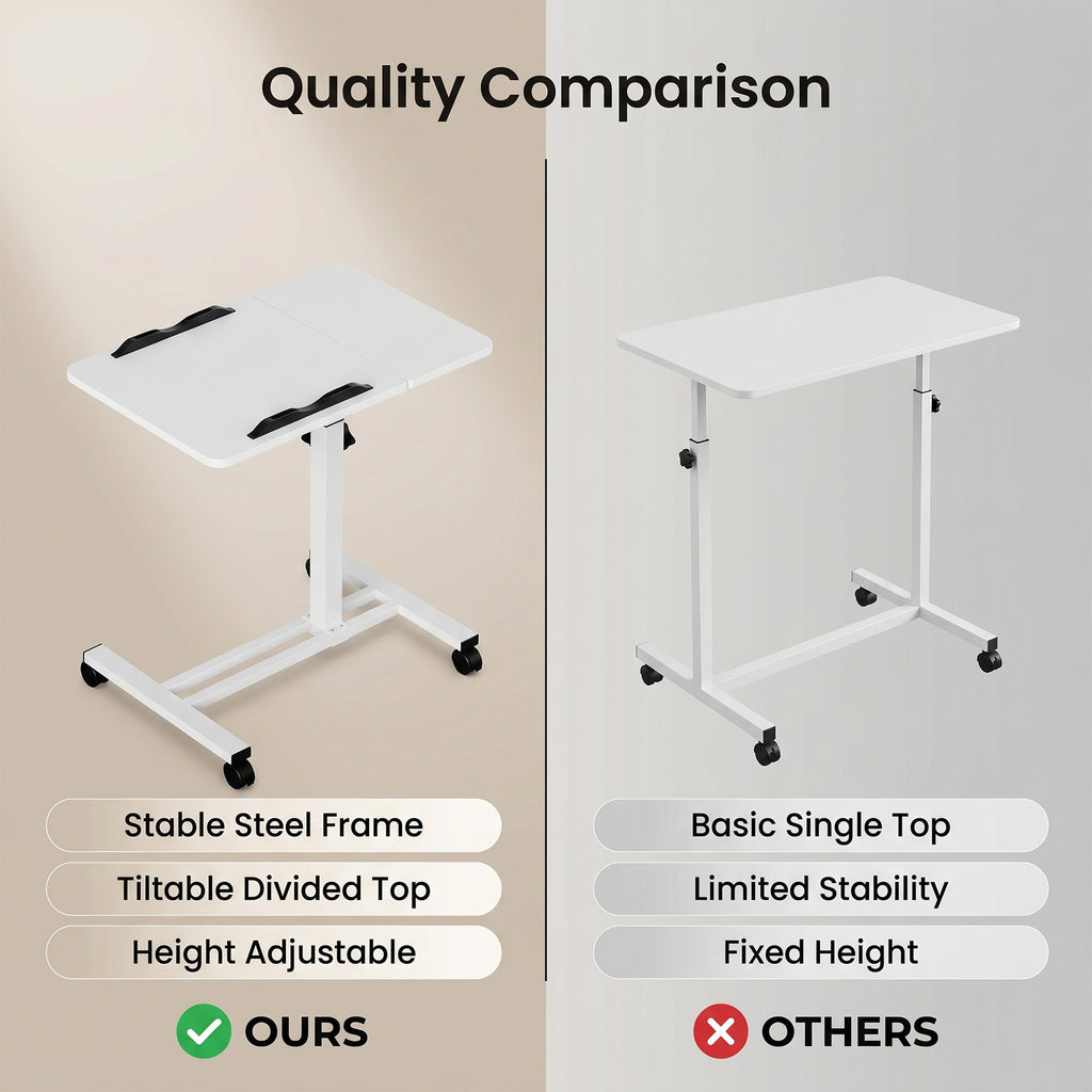 Small Rolling Standing Desk (Height Adjustable)