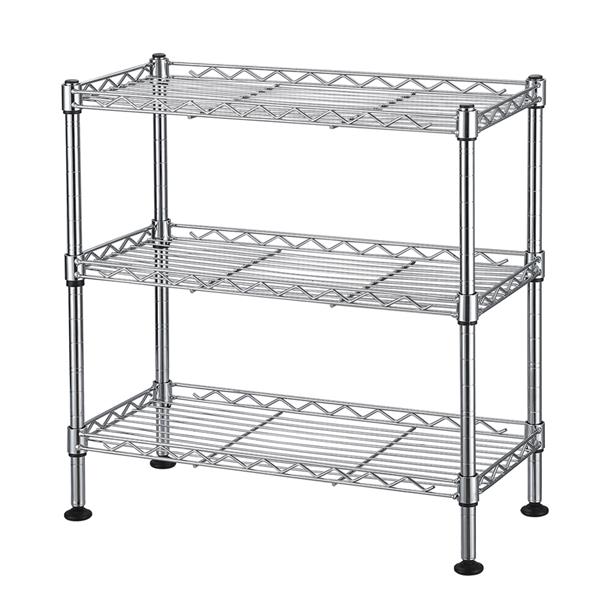 3-Tier Steel Counter & Cabinet Shelf