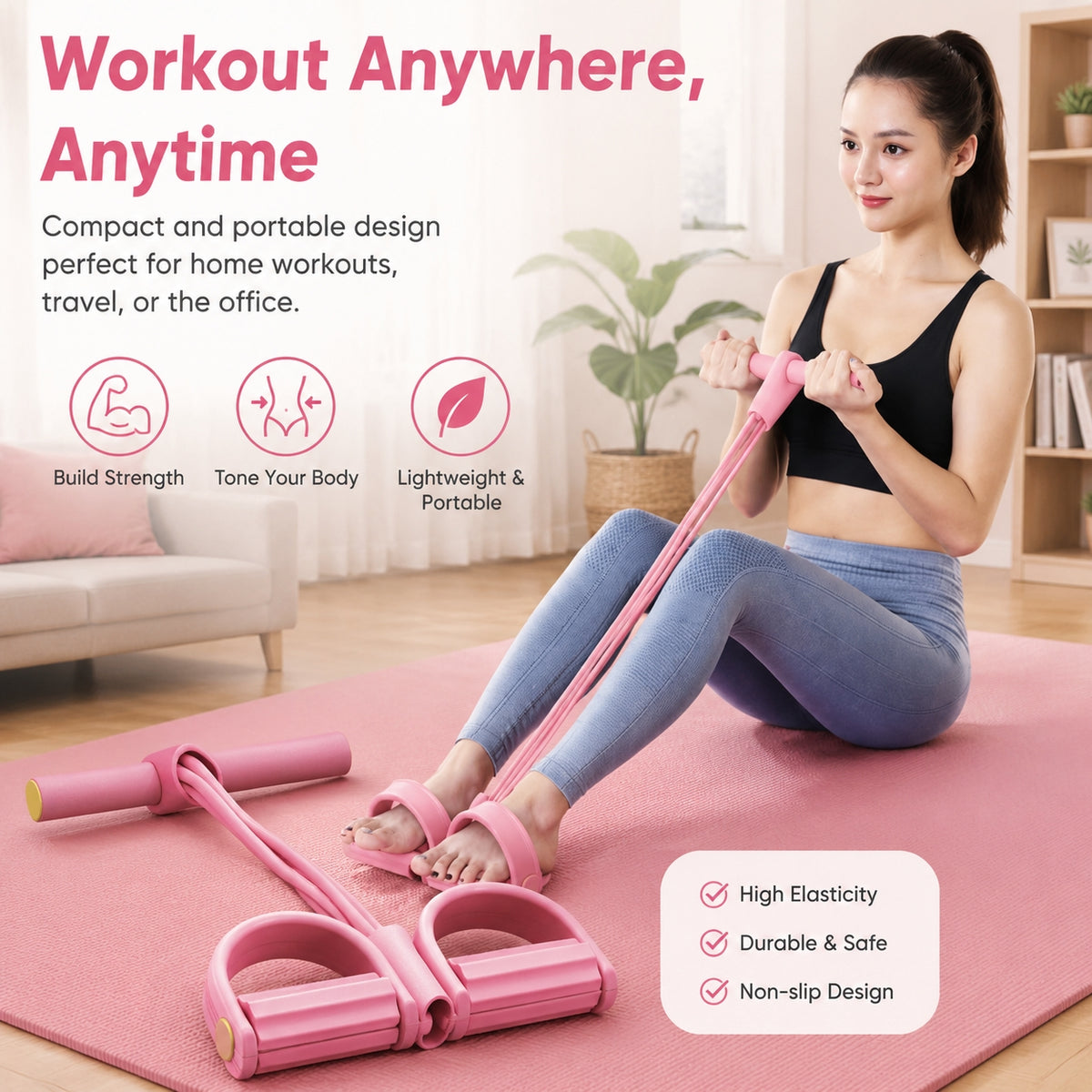 6-Tube Foot Pedal Resistance Band
