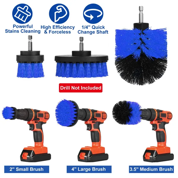 Drill Brush Attachment Set (3 Pieces)