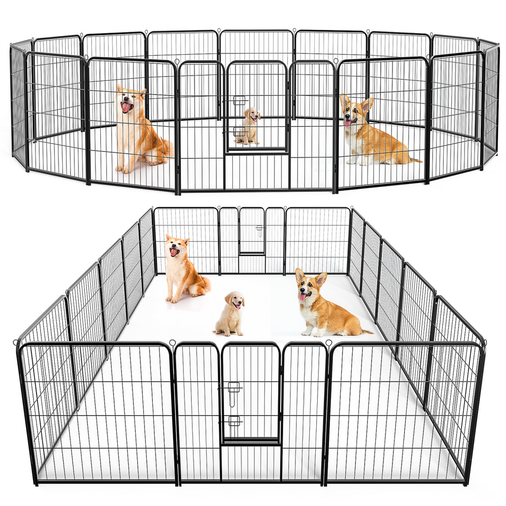 Metal Dog Playpen, 8 Panels with Door