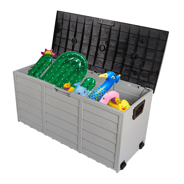 Outdoor Patio Storage Box, 75 Gallon (Black Lid)
