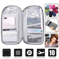 Zippered Travel Passport & Document Wallet