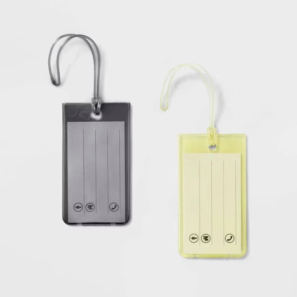 Clear Jelly Luggage Tags (Set of 2)