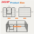 Metal Dog Playpen, 8 Panels with Door