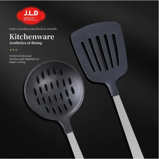 5-Piece Nylon Cooking Utensil Set with Steel Handles