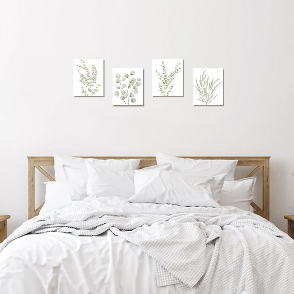 Botanical Canvas Wall Art, Set of 4 (8×10 in)