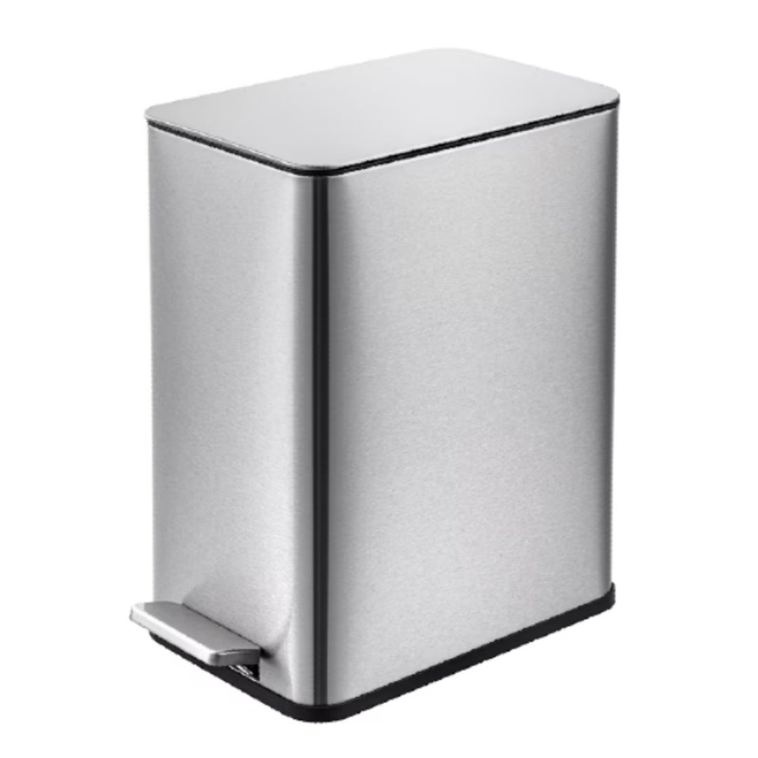 Stainless Steel Kitchen Trash Can (10 L, Steel Gray)