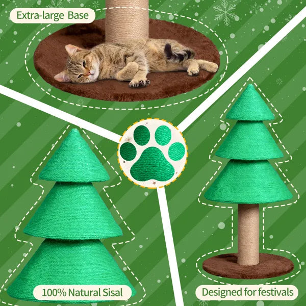 31.5 in Christmas Tree Cat Scratching Post