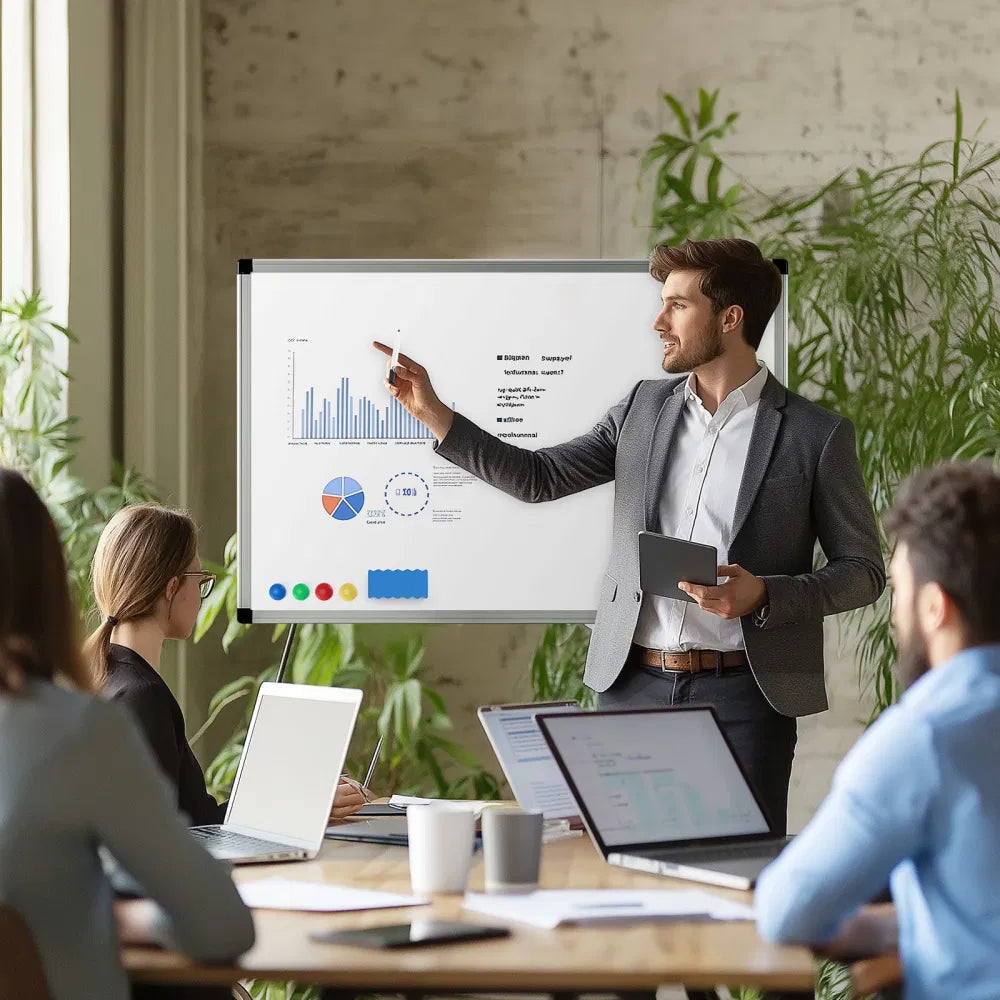 Magnetic Dry-Erase Board with Aluminum Frame (36 × 24 in)