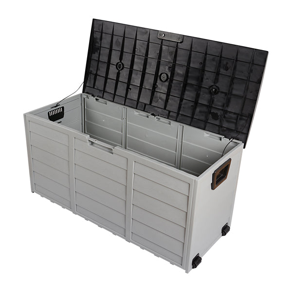 Outdoor Patio Storage Box, 75 Gallon (Black Lid)