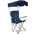 Folding Camping Chair with Shade Canopy & Cup Holder