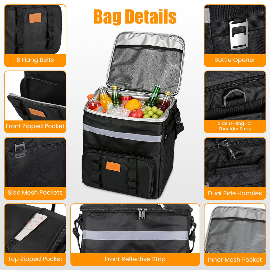 Rolling Cooler Bag with Wheels & Backpack Straps