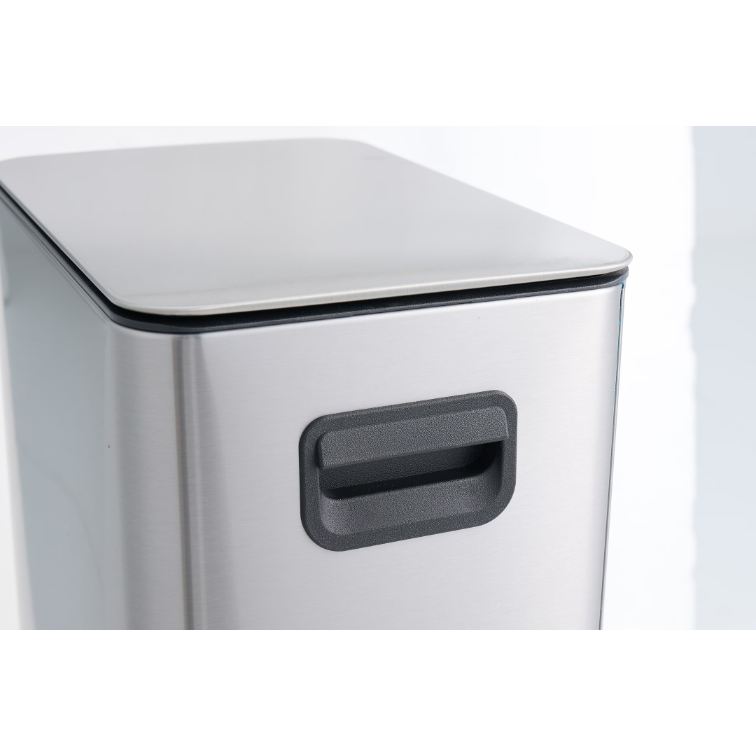 Stainless Steel Kitchen Trash Can (10 L, Steel Gray)