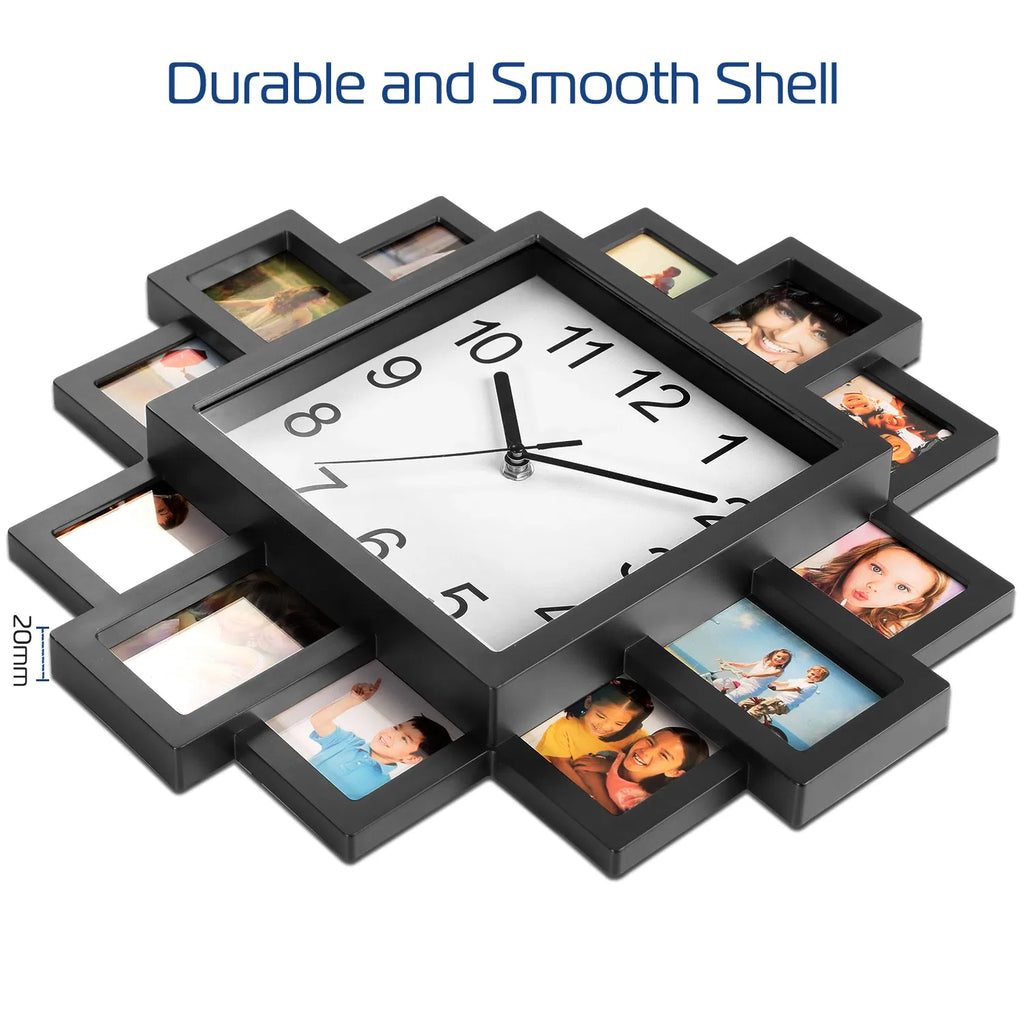 12-Photo Collage Wall Clock