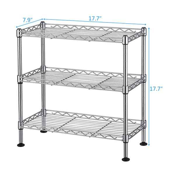 3-Tier Steel Counter & Cabinet Shelf