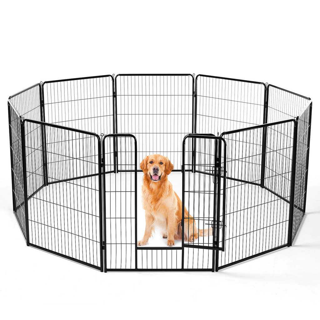 Metal Dog Playpen, 8 Panels with Door