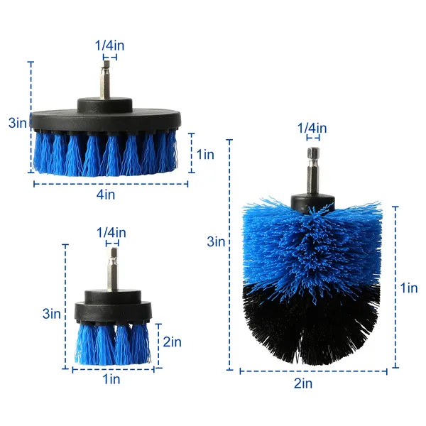 Drill Brush Attachment Set (3 Pieces)