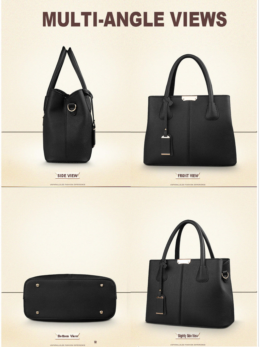 Large Tote Bag with Removable Strap