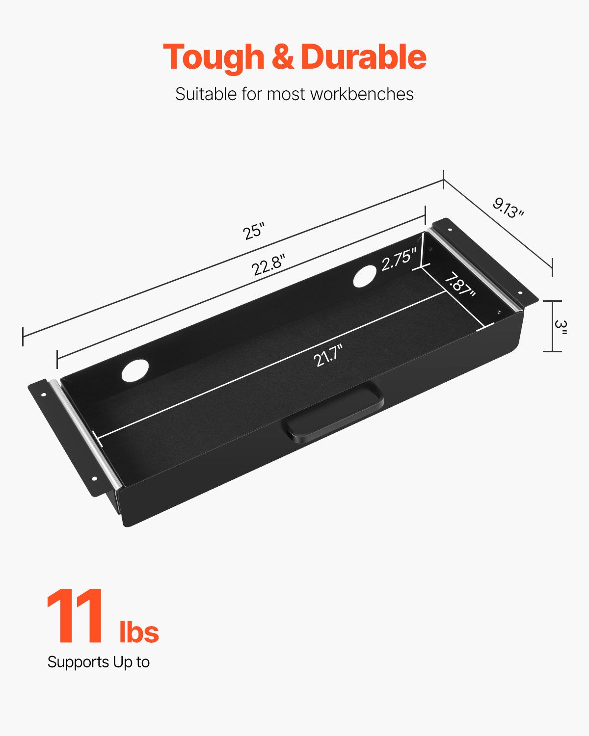 22 in Under-Desk Slide-Out Drawer