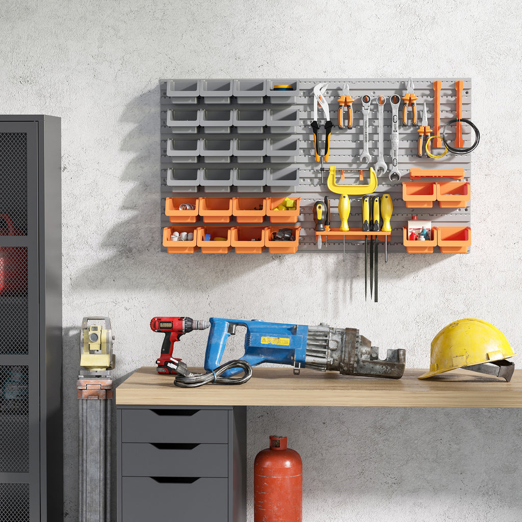 44-Piece Pegboard Tool Organizer Kit