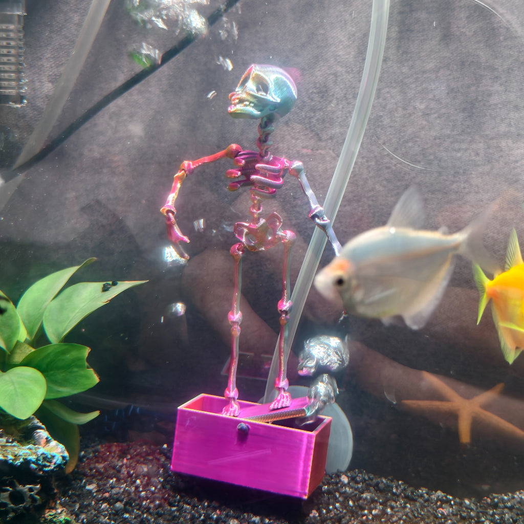 Dancing Skeleton Aquarium Ornament