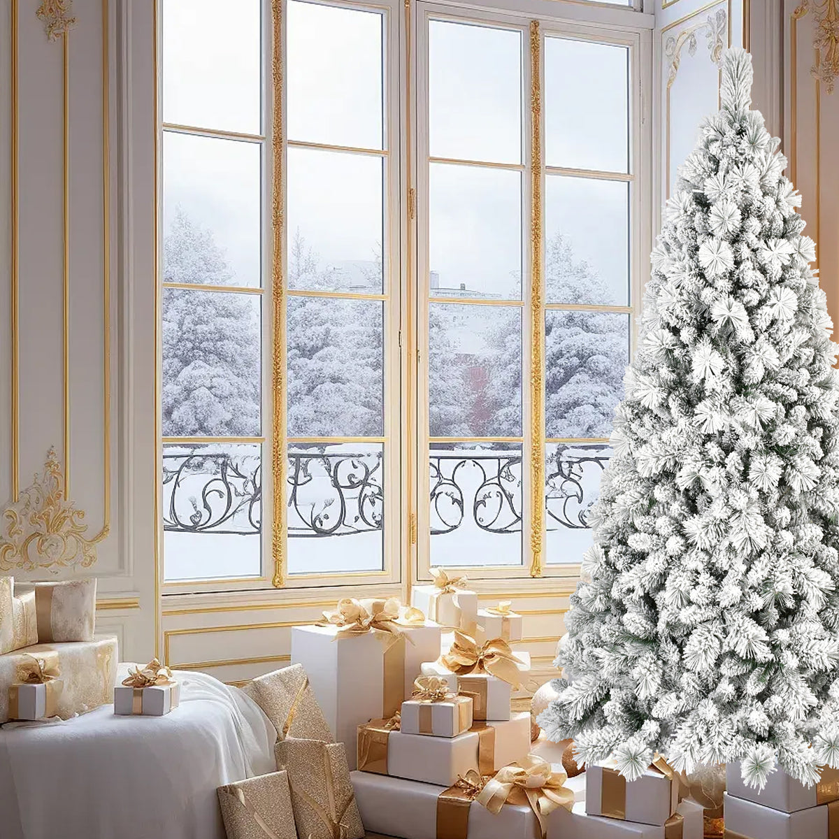 4 ft Flocked Artificial Christmas Tree